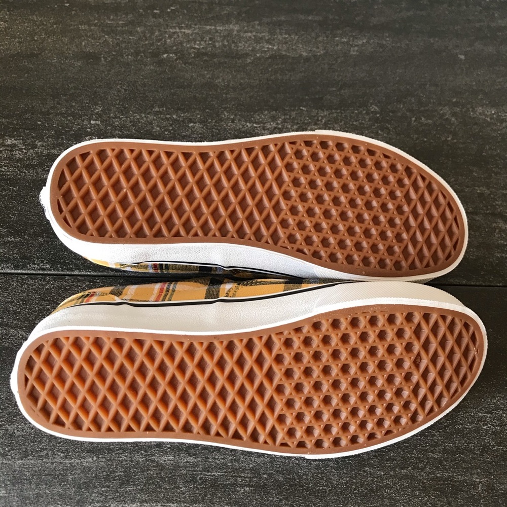 NEW Vans Era Yellow Plaid Sneakers - Picture 6 of 7